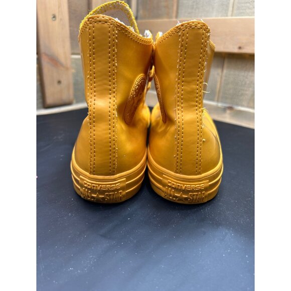 Converse Yellow Patent Leather Chuck Taylor All-Star High Top Sneakers Unisex M7 - Picture 6 of 9